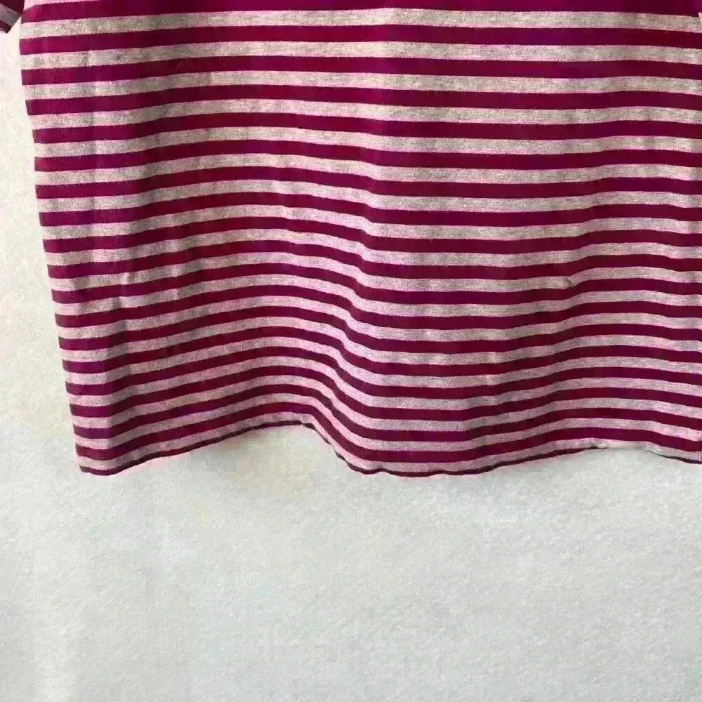 Tommy Bahama Women's Magenta and‎ Gray Striped Short Sleeve Shirt Size Large - Picture 5 of 13
